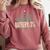 Women's Social Battery 3 Introvert Sarcasm Comfort Colors Sweatshirt Crimson Women's Social Battery 3 Introvert Sarcasm Comfort Colors Sweatshirt Crimson