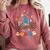 100 Days In The Books Celebration Retro School Comfort Colors Sweatshirt Orchid