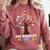 100 Days In The Books Reading Teacher 100th Day Of School Premium Tri-Blend Comfort Colors Sweatshirt Orchid
