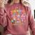 100th Day Of School Teacher 100 Days Coffee Books Comfort Colors Sweatshirt Orchid