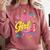 80's Girl Roller Skates Skating Eighties 1980s Nostalgia Comfort Colors Sweatshirt Orchid