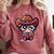 Adorable Book Lover Cowboy With Reading Glasses Cute Comfort Colors Sweatshirt Orchid