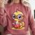 Adorable Book Lover Ostrich With Reading Glasses Cute Comfort Colors Sweatshirt Orchid