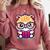 Adorable Book Lover Persian Cat With Reading Glasses Cute Comfort Colors Sweatshirt Orchid