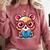 Adorable Book Lover Quokka With Reading Glasses Cute Comfort Colors Sweatshirt Orchid