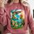 Aqua In The Skies Frutiger Aero Comfort Colors Sweatshirt Orchid