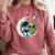 Astronaut Reading Book To Alien Shirt Moon Space Lover Kids Comfort Colors Sweatshirt Orchid