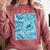 Blue Comic Book Blue Graphic Comfort Colors Sweatshirt Orchid