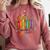 Boho Floral Book Big Fan Of Human Rights Liberal Protest Comfort Colors Sweatshirt Orchid