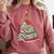 Book Christmas Tree For Librarians Book Lovers Comfort Colors Sweatshirt Orchid