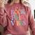 Book Fair Vibes Groovy Retro Reading Comfort Colors Sweatshirt Orchid