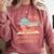 Book Girl Summer Book Reading Retro Sunset Comfort Colors Sweatshirt Orchid