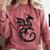 Book Lover Bookworm Reading Books Dragon Comfort Colors Sweatshirt Orchid