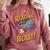 Book Lover Kids And Adults Reading Is a Blast Rocket Ship Comfort Colors Sweatshirt Orchid