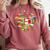 Book Lover Librarian Books Heart Valentine Comfort Colors Sweatshirt Orchid