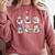 Book Lover Teacher Snowman Reading Books Christmas Winter Comfort Colors Sweatshirt Orchid