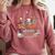 Book Lovers Winter Sleighing Through Stories Tee Premium Tri-Blend Comfort Colors Sweatshirt Orchid