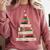 Book Merry Little Christmas Tree Holiday Comfort Colors Sweatshirt Orchid