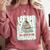 All Booked For Christmas Book Xmas Tree Coquette Bow Lights Comfort Colors Sweatshirt Orchid