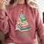 All Booked For Christmas Book Xmas Tree Lights Reading Girly Comfort Colors Sweatshirt Orchid