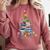 All Booked For Christmas Teacher Reading Student Bookworm Comfort Colors Sweatshirt Orchid