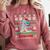 All Booked For Christmas Tree Book Ugly Christmas Sweatshirt Comfort Colors Sweatshirt Orchid