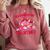All Booked For Valentines Coquette Bow Book Valentine Day Comfort Colors Sweatshirt Orchid