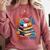 Books Coffee & Yarn Lover My Favorite Things Comfort Colors Sweatshirt Orchid