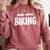 Books Coffee Biking Comfort Colors Sweatshirt Orchid