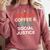 Books Coffee Cats Social Justice Comfort Colors Sweatshirt Orchid