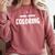 Books Coffee Coloring Comfort Colors Sweatshirt Orchid