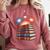 Books Fireworks 4th Of July Bookworm Patriotic Reader Comfort Colors Sweatshirt Orchid
