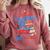 Books Fireworks And Freedom 4th Of July Book Lover Comfort Colors Sweatshirt Orchid