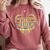 Bookshelf Heart Comfort Colors Sweatshirt Orchid