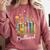 Booktrovert Book Reader Book Nerd Book Reading Lover Premium Tri-Blend Comfort Colors Sweatshirt Orchid