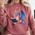 Bookworm Book Lover Women Girls Dragon Reading Comfort Colors Sweatshirt Orchid