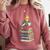 Bookworm Cockatiel Bird Reading Books Drinking Coffee Lover Comfort Colors Sweatshirt Orchid