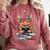 Bookworm Cute Baby Highland Cow Reading Book Comfort Colors Sweatshirt Orchid