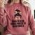 Born To Read Books Forced To Read Emails Messy Bun Reading Comfort Colors Sweatshirt Orchid