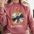 Buffering Glitched CD On Fire 2000s Nostalgia Comfort Colors Sweatshirt Orchid