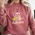 Caffelotl Cute Axolotl Pun Coffee Book Lover Kawaii Humor Comfort Colors Sweatshirt Orchid
