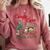 Candy Cane Book Club Holiday Party & Book Exchange Comfort Colors Sweatshirt Orchid