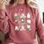 Cat Reading Book Funny Christmas Cat Book Lover Librarian Men Women Kids Comfort Colors Sweatshirt Orchid