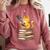 Cat Reading Books Comfort Colors Sweatshirt Orchid