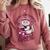 Cat Reading Is My Favorite Sport Retro Book Lover Comfort Colors Sweatshirt Orchid