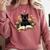 Cat Shirts For Women Book Lover Shirt Cute Cat And Book Premium Tri-Blend Comfort Colors Sweatshirt Orchid