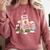 Caution Slippery When Reading Book Reader Comfort Colors Sweatshirt Orchid