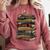 Celebrating History Month Floral Books Teacher Comfort Colors Sweatshirt Orchid