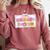 Certified Bookish Baddie Cute Book Lover Comfort Colors Sweatshirt Orchid