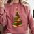 Christmas Book Tree Bookshelf Holiday For Readers Librarians Comfort Colors Sweatshirt Orchid
